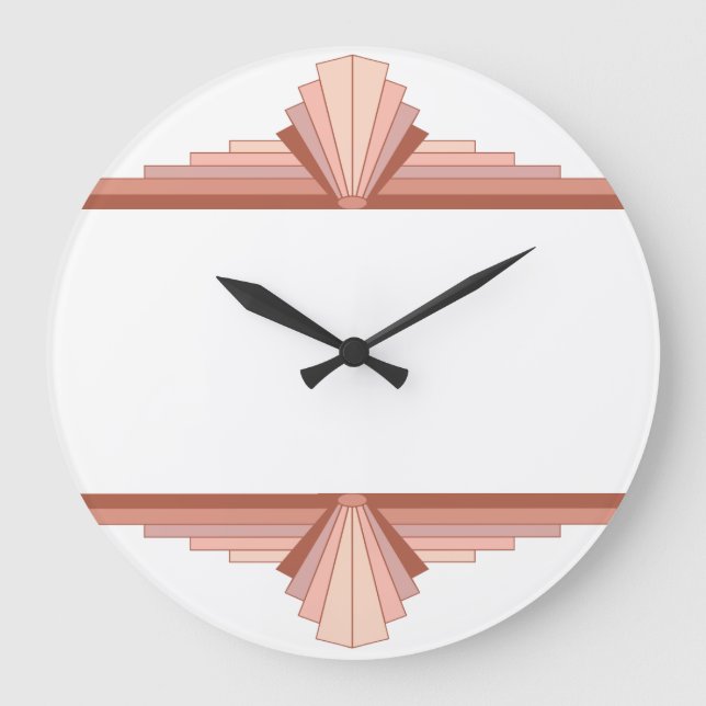 Reloj Redondo Grande Art deco elements in full rose gold03 (Anverso)