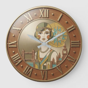 Reloj Redondo Grande Art Deco London Portrait