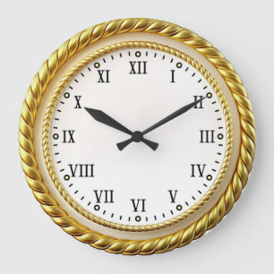 Reloj Redondo Grande Art Deco Oro
