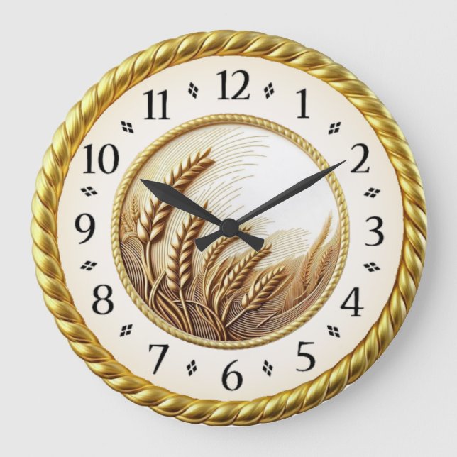 Reloj Redondo Grande Art Deco Oro (Anverso)