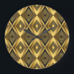Reloj Redondo Grande Art Deco: Resumen de fondo geométrico<br><div class="desc">Resumen de fondo geométrico.Art Deco. Sumérjase en la belleza geométrica abstracta con un toque Art Déco. Sumérjase en una maravilla geométrica abstracta - una sinfonía art decó de líneas y formas que baila con el encanto moderno. patrón, fondo, abstracto, textura, ilustracion, blanco, línea, azul, geométrico, colorido, moderno, triángulo, forma, futurista,...</div>