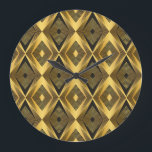 Reloj Redondo Grande Art Deco: Resumen de fondo geométrico<br><div class="desc">Resumen de fondo geométrico.Art Deco. Sumérjase en la belleza geométrica abstracta con un toque Art Déco. Sumérjase en una maravilla geométrica abstracta - una sinfonía art decó de líneas y formas que baila con el encanto moderno. patrón, fondo, abstracto, textura, ilustracion, blanco, línea, azul, geométrico, colorido, moderno, triángulo, forma, futurista,...</div>