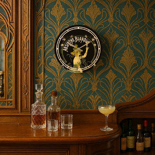 Reloj Redondo Grande Art Nouveau vintage Absinthe Blanqui por Nover