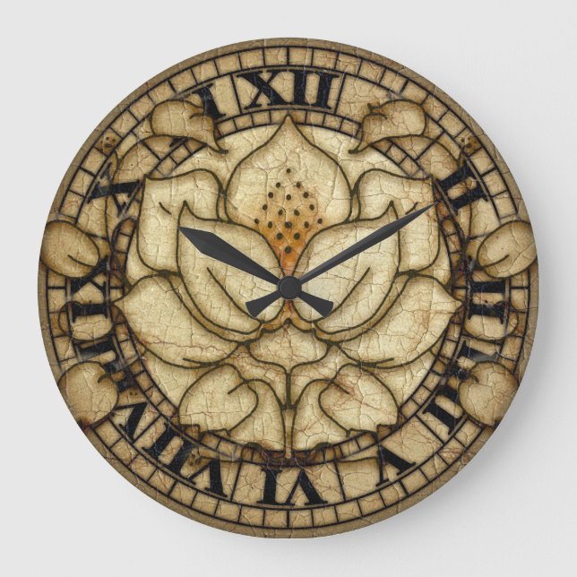 Reloj Redondo Grande Art Noveau Lily Motif (Anverso)