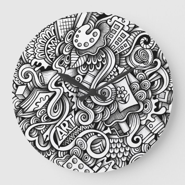 Reloj Redondo Grande Art Wall Clock (Anverso)