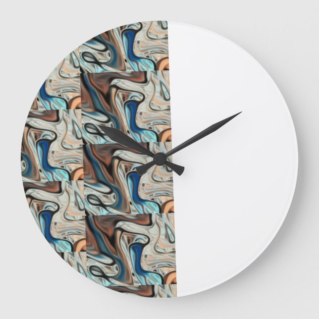 Reloj Redondo Grande Arte abstracto (Anverso)