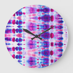 Reloj Redondo Grande Arte abstracto brillante de amarillo rojo