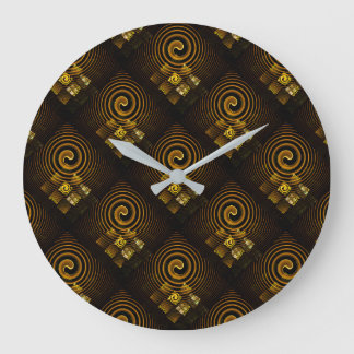 Reloj Redondo Grande Arte abstracto moderno boho elegante patrón #502