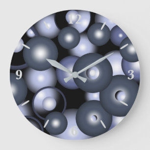 Reloj Redondo Grande Arte abstracto orbital de círculo global concéntri