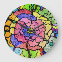 Arte abstracto pintura de flores colorida maravill
