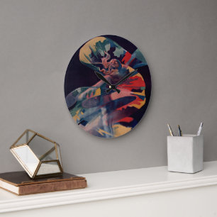 Reloj Redondo Grande Arte Antiguo Moderno, Loie Fuller en Folies Berger