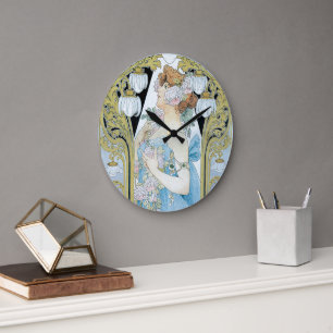 Reloj Redondo Grande Arte Antiguo Nouveau Le Bec Liais, Privat Livemont