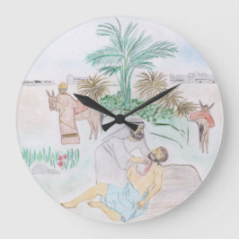 Reloj Redondo Grande Arte cristiano El buen samaritano