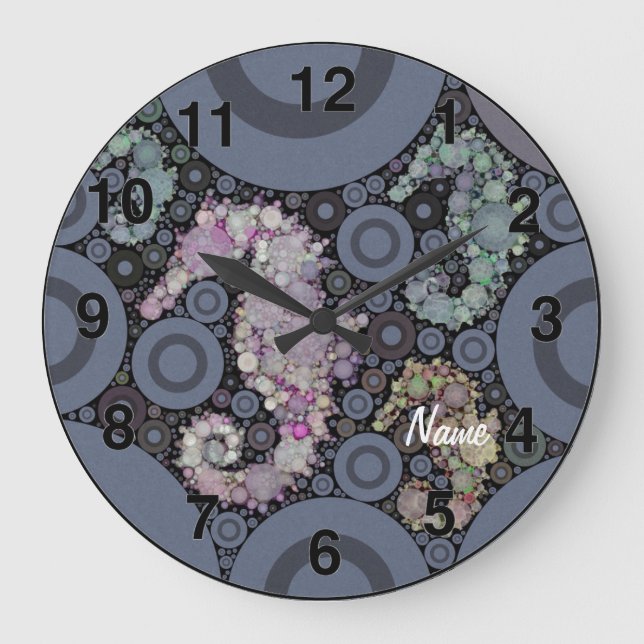 Reloj Redondo Grande Arte de caballito de mar (Anverso)