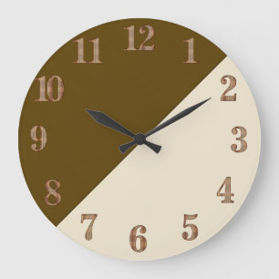 Reloj Redondo Grande Arte De Café Y Bloque De Crema