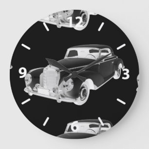 Reloj Redondo Grande Arte de coche de lujo Mercedes Benz 300