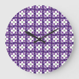 Reloj Redondo Grande Arte de diamantes tanzanita, morado
