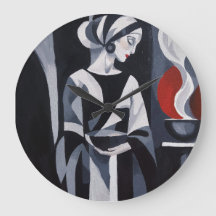 Arte de mujer Art Déco en blanco y negro