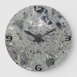 Reloj Redondo Grande Arte de pared para hogar Mosaico de roca pulida Te