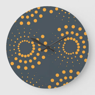 Reloj Redondo Grande Arte de patrones geométricos modernos, simples, ab