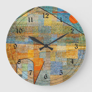 Reloj Redondo Grande Arte de Paul Klee: Ad Parnassus