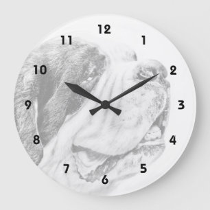 Reloj Redondo Grande Arte de perros de San Bernardo