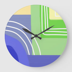 Reloj Redondo Grande arte de pintura abstracta moderna