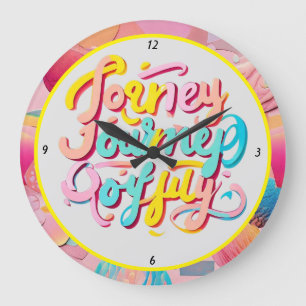 Reloj Redondo Grande "Arte de senderos enérgicos"