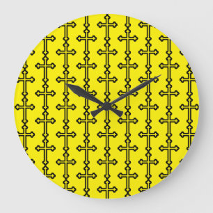 Reloj Redondo Grande Arte de símbolo cristiano moderno minimalista de c