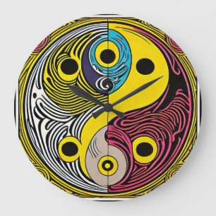 Reloj Redondo Grande Arte de Ying Yang