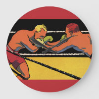 Arte Deco Antiguo Deportes Boxeo, Boxeadores Golpe