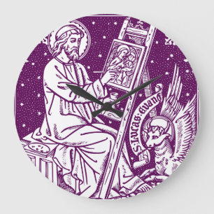 Reloj Redondo Grande Arte del Apóstol y Evangelista San Lucas