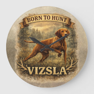 Reloj Redondo Grande Arte del Vizsla Húngaro   