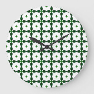 Reloj Redondo Grande Arte Esmeralda Gemstone, verde