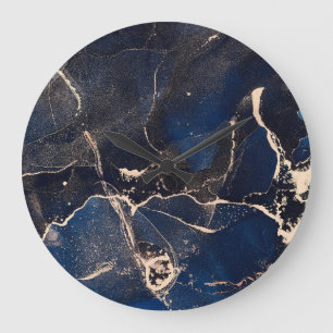 Reloj Redondo Grande Arte fluido de lujo: Resumen de tinta alcohólica