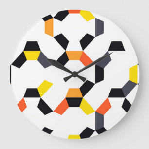 Reloj Redondo Grande Arte geométrico audaz, fresco, moderno, único