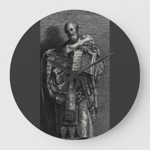 Reloj Redondo Grande Arte gráfico de San Atanasio de Alejandría