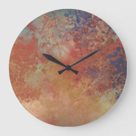 Reloj Redondo Grande Arte industrial de inspiración metálica