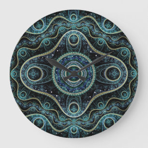 Reloj Redondo Grande Arte místico del Grand Royal Julian Fractal Mandal
