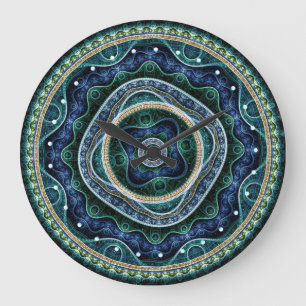 Reloj Redondo Grande Arte místico del Grand Royal Julian Fractal Mandal