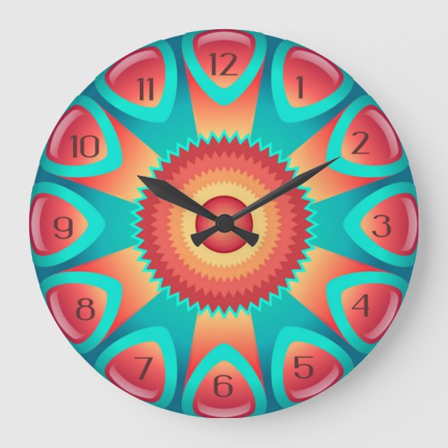 Reloj Redondo Grande Arte moderno (Anverso)