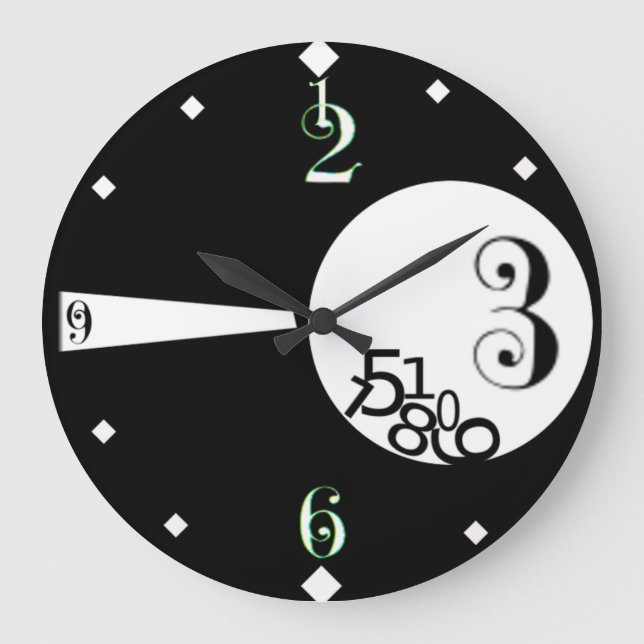 Reloj Redondo Grande Arte moderno (Anverso)