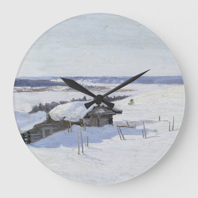 Reloj Redondo Grande Arte moderno de una granja | Aleksandr Borisov (Anverso)