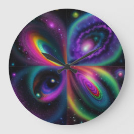 Reloj Redondo Grande Arte moderno del espacio abstracto