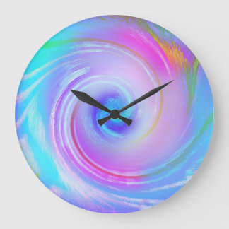 Reloj Redondo Grande Arte mural de remolino pastel soñador
