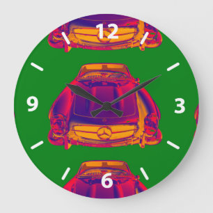 Reloj Redondo Grande Arte pop convertible Mercedes Benz 300 SL