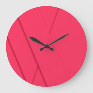 Reloj Redondo Grande Arte rosa, sencillo, moderno, elegante, moderno y