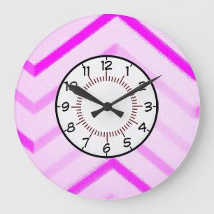 Reloj Redondo Grande Arte rosado del destino del modelo del hogar de la