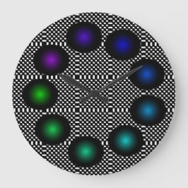 Reloj Redondo Grande Arte Salvaje Divertido Ilusión Óptica Trippy Inusu
