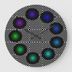 Reloj Redondo Grande Arte Salvaje Divertido Ilusión Óptica Trippy Inusu